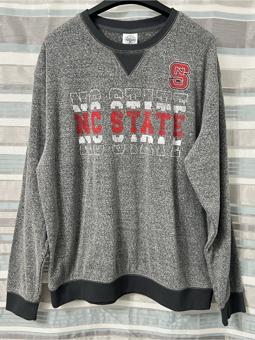 NC State Wolfpack Gray Pullover Sweatshirt - Women’s Collegiate Crewneck
